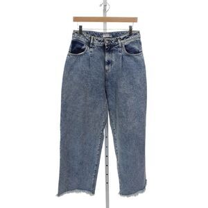 Icon Denim Womens Mom Jeans Blue High Rise 100% Cotton Inseam 28 Size 27